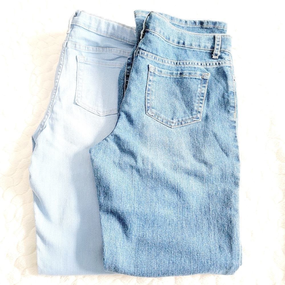 NEW The Children's Place denim jeans skinny bootcut light medium wash 16